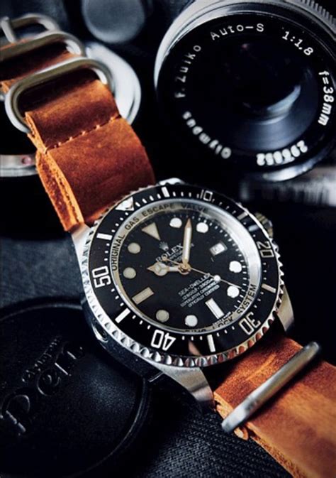 rolex sea dweller leather strap|rolex bracelets.